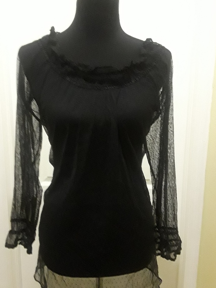 Victoria Secret Lace Peasant Top Medium